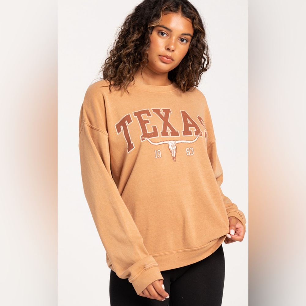 FULL TILT Texas Horn Womens Crewneck Sweatshirt